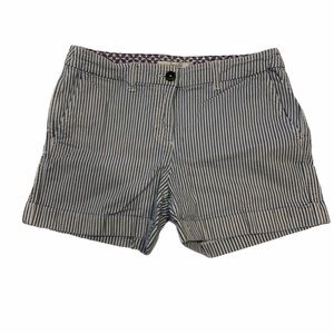 Boden Navy & White Striped Shorts Size 6